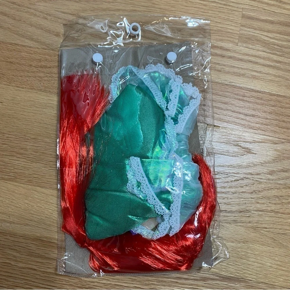 Disney Ariel Dog Costume NEW Little Mermaid Small Halloween Princess Red Green